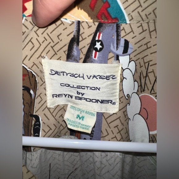 Dietrich Varez by Reyn Spooner Hawaii Vintage Airplane Shirt size Medium - Picture 4 of 8